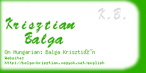 krisztian balga business card